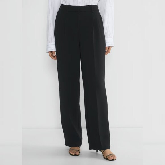 Aritizia Wilford Effortless Pant Japanese Crepette High Rise Wide Leg Size 10 - Picture 6 of 13